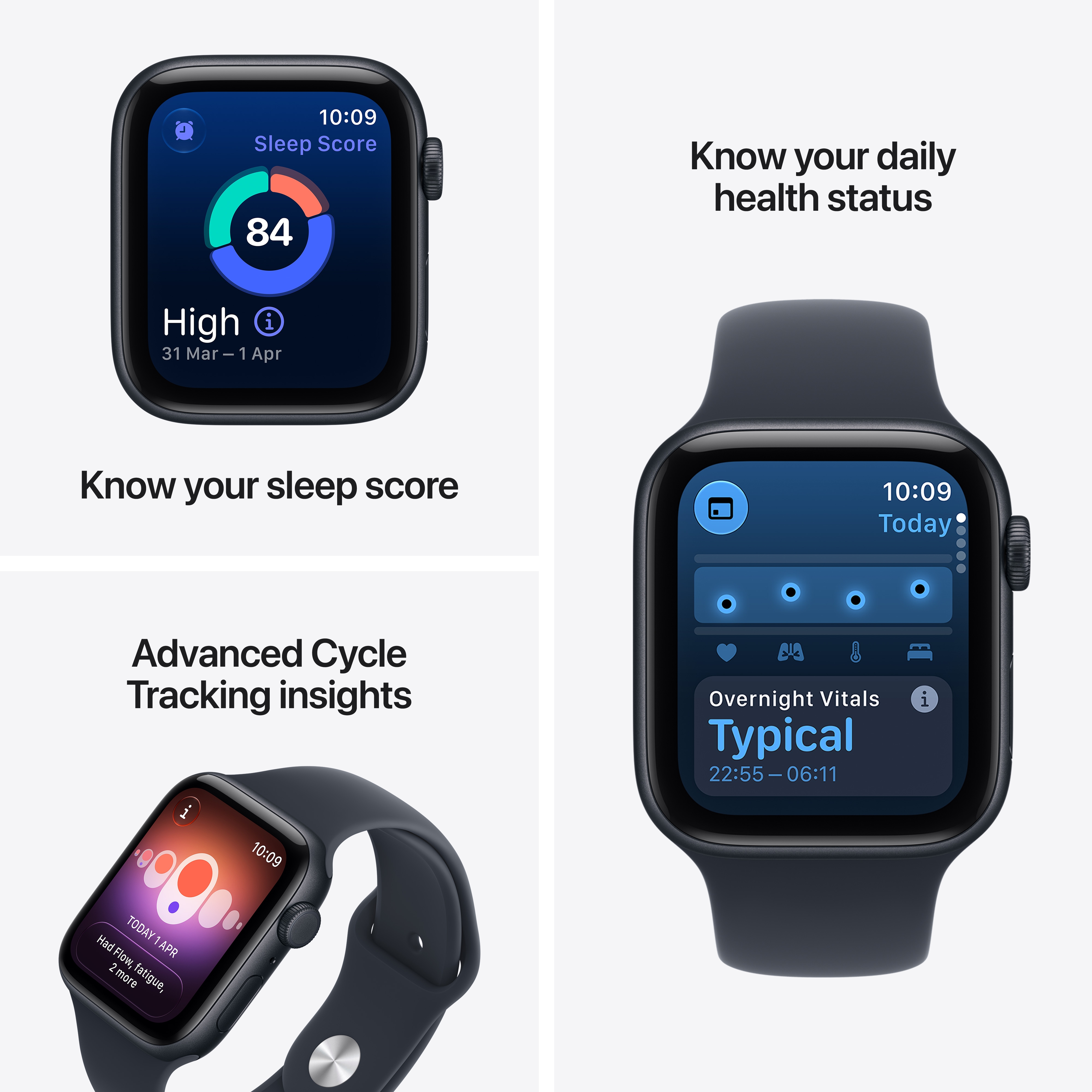 Apple Watch SE 3 GPS + Cellular 40mm Midnight Aluminium Case M/L image 3